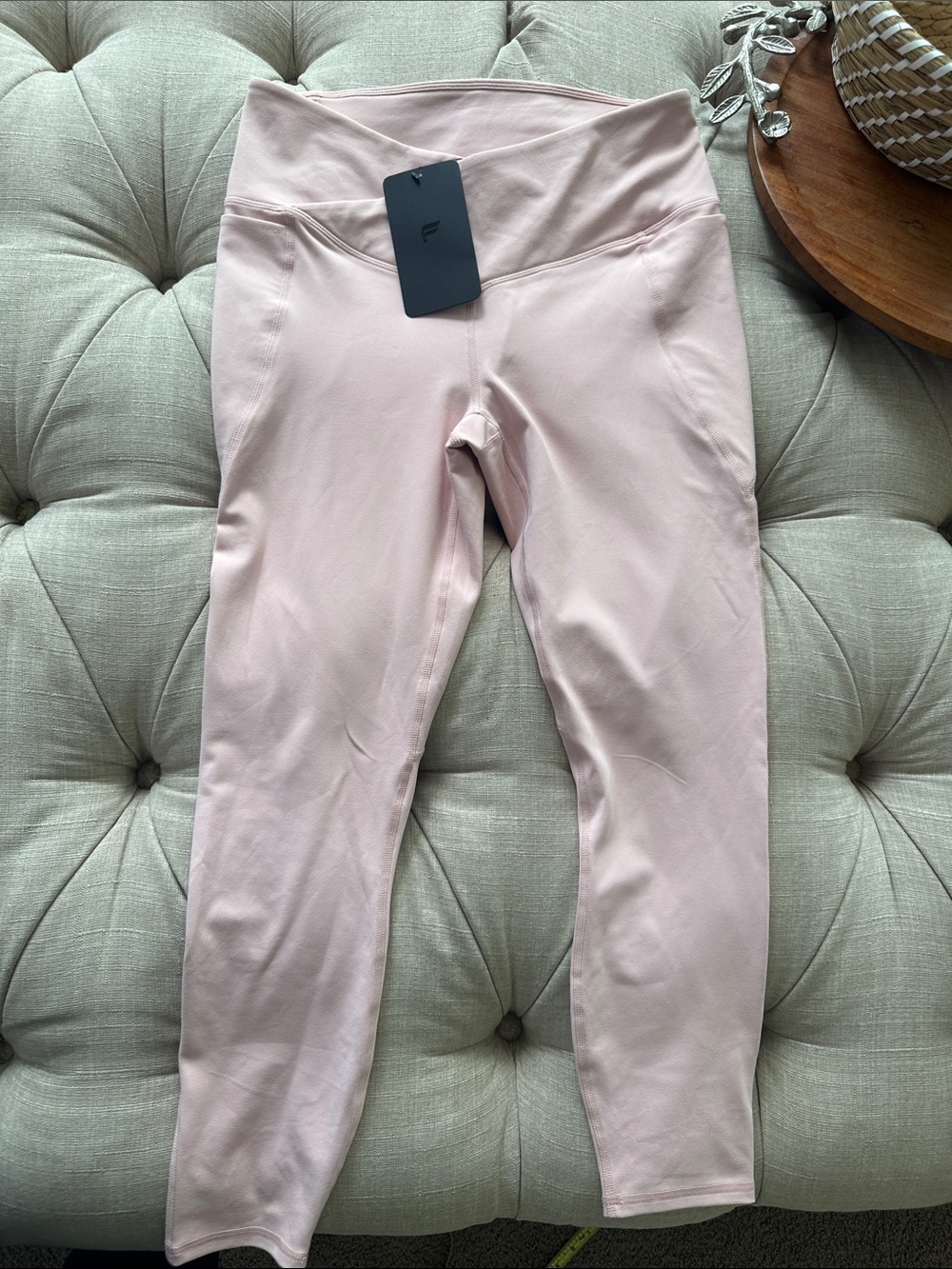 Fabletics Light Pink Kids Leggings - High Waist
